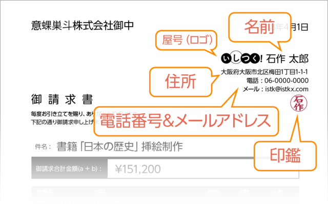 イラストレーターさんのための 請求書の書き方 いしつく ブログ